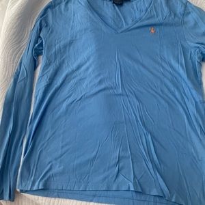 Polo long sleeve v-neck xl